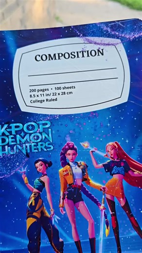 diy composition kpop demon hunter notebook cover #diy #kpopdemonhunter #sajaboys #compositionnotebook #composition