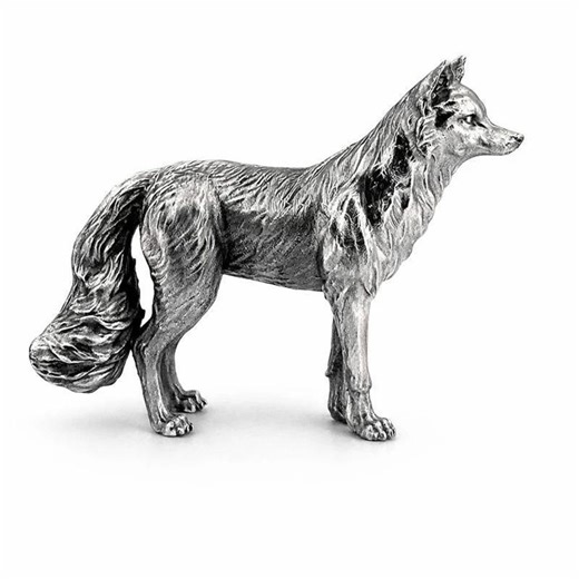 Fox | Gold Spartan 999  Pure Silver Figurine | Hand-poured Collectible Statue | Heirloom Gift - Etsy