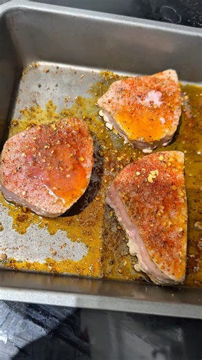 Oven Baked Tuna Steaks! #tunasteak#mealprep#seafoodlovers#tunafish#dfw#dallastx#tuna#dinnerideas#