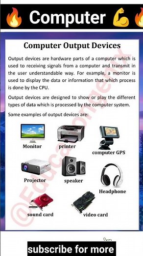 computer out put devices ll shortfeed ll educationgenix ll computer in hindi ll #elearningmodules