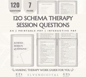 Schema Therapy Session Questions Schema Interview Questions Schema Therapist List Schema Worksheets Schema Healing Schema Treatment Resource - Etsy
