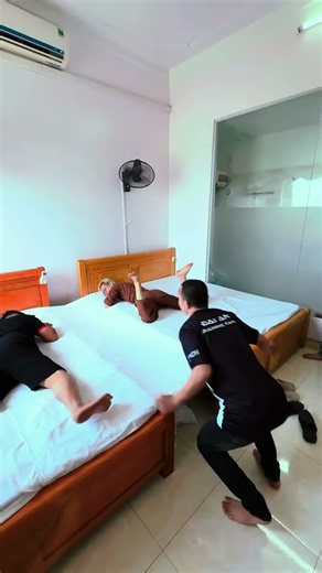The Funniest Hotel Bed Jump Fail Ever! 😂 [ACTION MAN] #Shorts #Fail #FunnyShorts #InstantRegret