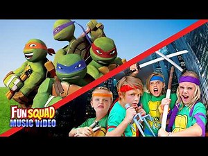 Ninja Turtles Fun Squad Music Video! (Side by Side Comparison)
