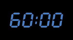 60 Minute Digital Countdown Timer HD on Make a GIF