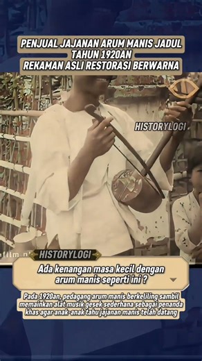 PENJUAL JAJANAN ARUM MANIS JADUL TAHUN 1920AN #shortvideo #sejarahindonesia