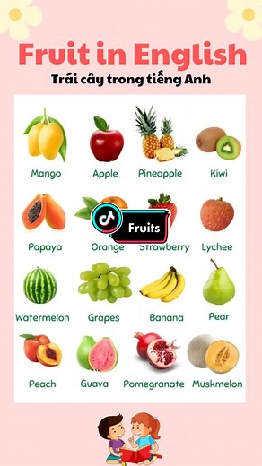 Learning Fruits in English for Kids