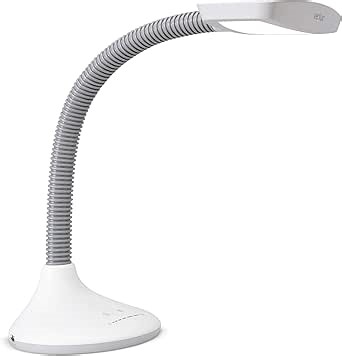 Verilux SmartLight Full Spectrum LED Desk Lamp with Adjustable Brightness, Flexible Gooseneck and Integrated USB Charging Port - Reduces Eye Strain and Fatigue - Ideal for Readers, Artists, Crafters