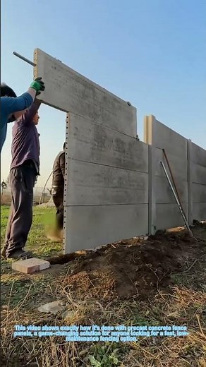 Installing Precast Concrete Fence Panels! Fast & Durable DIY Fence