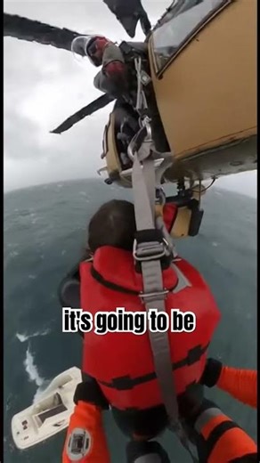 Man rescues girl from deserted boat ￼#rescue #saved #crash #helicopter #fyp #outside #boat #water