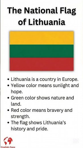 "Lithuania Flag 🇱🇹 | English Zone"