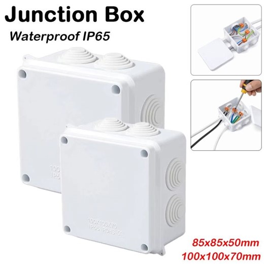 MUSCLEX Waterproof IP65 Junction Box White DIY Power Case ABS Connection Cable Branch for Indoor Outdoor Cable Connections | Lazada PH