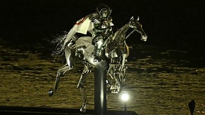 Who was the horse rider ‘galloping' down the Seine River at the Olympics Opening Ceremony?