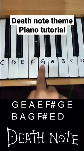 Death note theme easy piano tutorial #piano #tutorial #anime