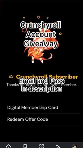 Free Crunchyroll Account Giveaway