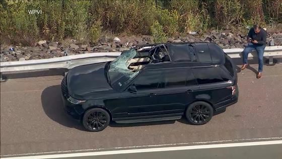 2 seriously injured after airborne tire smashes through SUV on Pennsylvania Turnpike