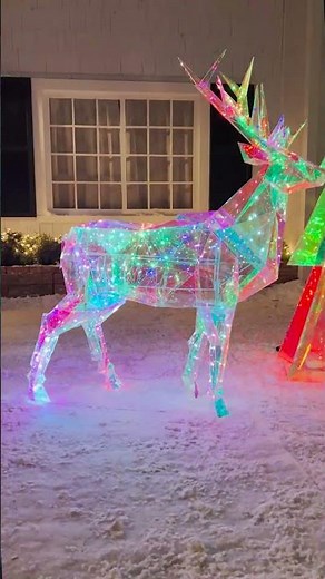 The 5' Prismatic Iridescent Christmas Stag