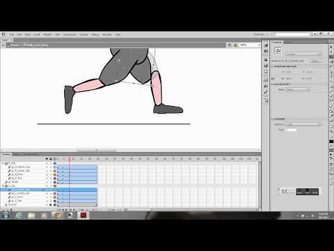 2D Animation - Walk Cycle Tutorial Part 1- Adobe Flash CS6