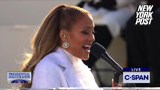 Jennifer Lopez performs "America the Beautiful" at the inauguration