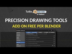 Blender Add on FREE - Precision Drawing Tools: PDT - il CAD in Blender - (video in italiano)