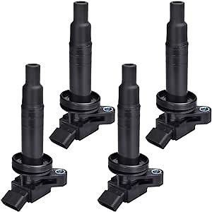 Ignition Coil Pack of 4 Compatiable with L4 1.8L - 2000-2005 for Toyota Celica GT, 2000-2008 for Toyota Corolla, 2003-2008 Matrix, 2003-2008 Pontiac Vibe, Coil Packs for 9091902239 UF-247 UF-315