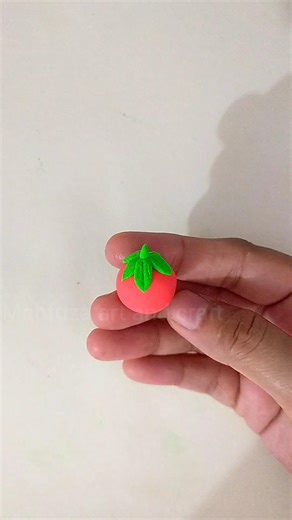 Diy clay tomato making 🍅#diy #art #craft
