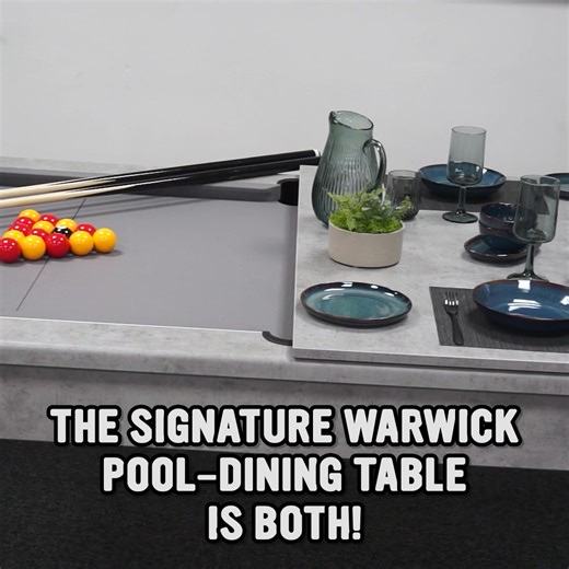 4.8K views | Save £££’s. Save £270 on The Signature Warwick Pool Dining Table! A true 2-in-1 table!  Just take the tops off to play!  £100 of free accessories  Playtest in our showrooms  Free delivery No deposit Buy Now Pay Later available.  Award winning service ⭐️ 5 Stars Trustpilot/Google/Feefo 酪 Call now for friendly expert advice | Home Leisure Direct | Facebook
