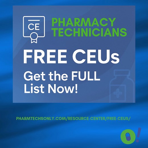 💡 Pharmacy Technicians — did you know there are FREE CEUs available? We’ve gathered the full list in one place. 👉 Get the list now: pharmtechsonly.com/resource-center/free-ceus/ | Pharm Techs Only