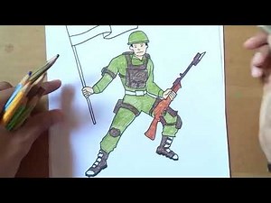 How to draw Indian Army | Independence Day Drawing for kids