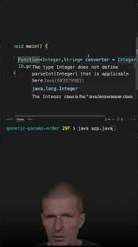 Generic Parameter Order in a Function #java #shorts #coding #airhacks