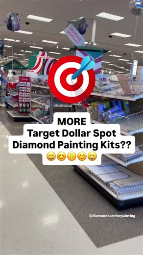 More diamond paintings at Target! Check your Target Dollar Spot for some holiday diamond painting glitz. #targetdollarspot #diamondpainting #targetfinds #craftingcommunity #budgetfriendlycrafts