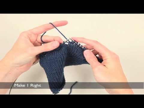 How to Knit Make 1 Increases (m1l, m1r, m1lp, m1rp)