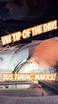 VW TIP OF THE DAY - VW BUS Type 4 Engine Timing Marks #automobile #volkswagen #engine #mark #diy