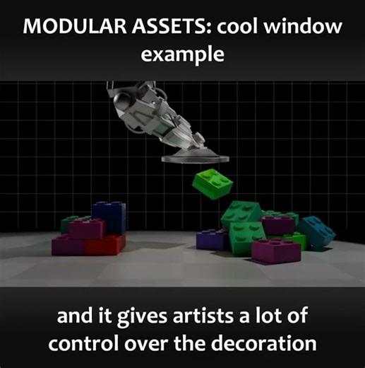 Modular Assets: Cool Window Example #blender #modular #tutorial #unrealengine #unity #assets