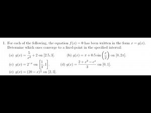 Conditions for fixed point when using Fixed point iteration method