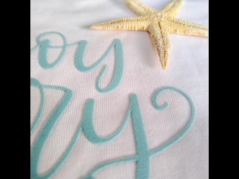 How to apply Flock Heat Transfer Vinyl // VINYL FROG Flock HTV