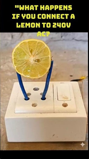 "What Happens If You Connect a Lemon to 240V AC? 🍋💥 (Don't Try This at Home!)"