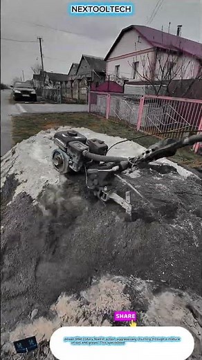 골재 혼합: 특수 회전식 믹서를 이용한 흙과 자갈 혼합물 처리