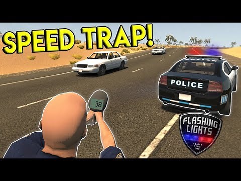POLICE SPEED TRAP & FIGHTING A BUILDING FIRE! - Flashing Lights Gameplay - Police Chase Simulator