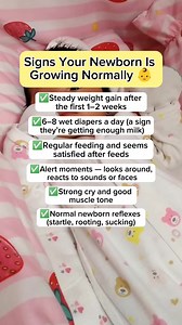 317K views · 1K reactions | Signs Your Newborn Is Growing Normally ...