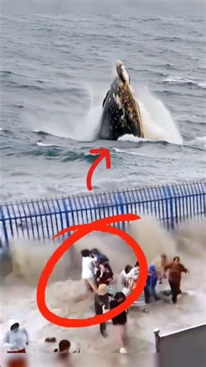 “Tourists Run as Giant Sea Beast Emerges!”