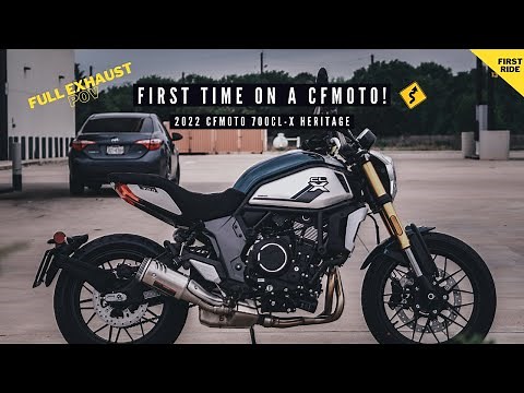 2022 CFMoto 700CL-X Heritage | First Ride POV Full Exhaust (4K)