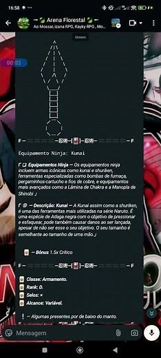 KUNAI NINJA NO RPG DE NARUTO #anime #naruto