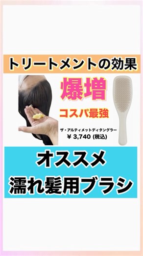 トリートメントの効果を爆増させる濡れ髪用ブラシ #濡れ髪用ヘアブラシ #ヘアブラシ