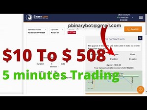 Binary.com Strategy - Index Manual Strategy Binary | $10 to $508 Profit | New Secret Tick Strategy