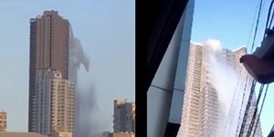 Crazy: Rooftop Swimming Pool Empties During 6.1 Earthquake!