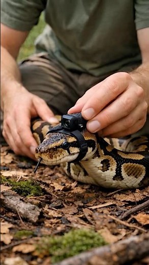 Tiny Camera on a Python | Exploring a Hidden Burrow #Shorts