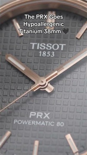 Tissot PRX Powermatic 80 Titanium | Anthracite & Rose Gold #watch #Tissot #TissotPRX #Powermatic80