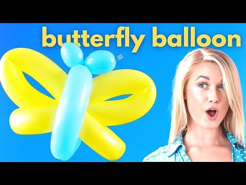 How to Make a Butterfly Balloon Animal - Make a Butterfly Out of Balloons #butterflyballoon