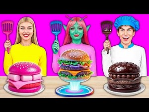Cooking Challenge with Alien Girl | funny Amezing kitchen by