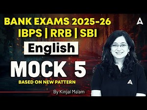 IBPS-RRB-SBI Classes 2025 | Mock 5 | English For Bank Exams | Kinjal Gadhavi